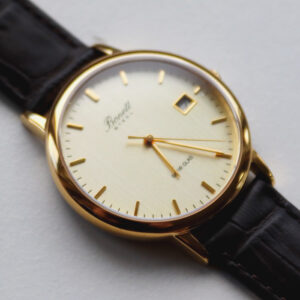 Harra Ur 1159DGS Gylt Stál Golden við Myrkabrúnari Leðurreim