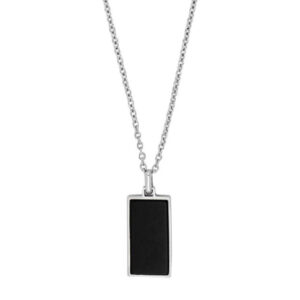 Black Agate Hálsketa Stál