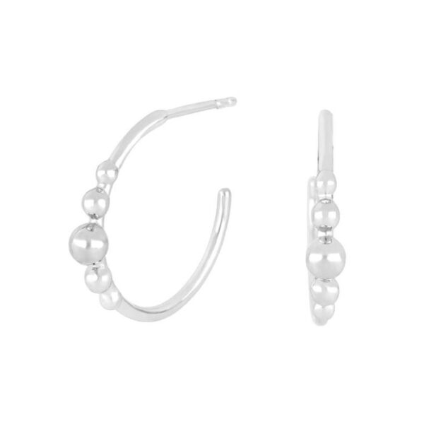 BEADIT52 Hoops Oyraringar Silvur