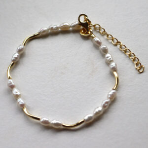 Alura White Armband Gylt Silvur