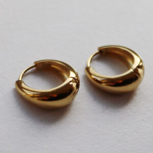 Basic Hoops Oyraringar 20 mm Gylt Stál