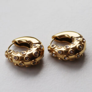 Glow Harper Hoops Oyraringar Gylt Stál