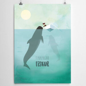 Finningarfiskur Plakat 50 x 70 cm