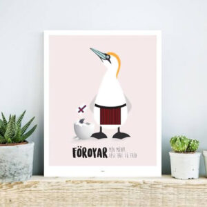 Føroyar Mín Móðir Plakat 40 x 50 cm