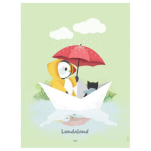 Pappírsbátur Plakat 30 x 40 cm