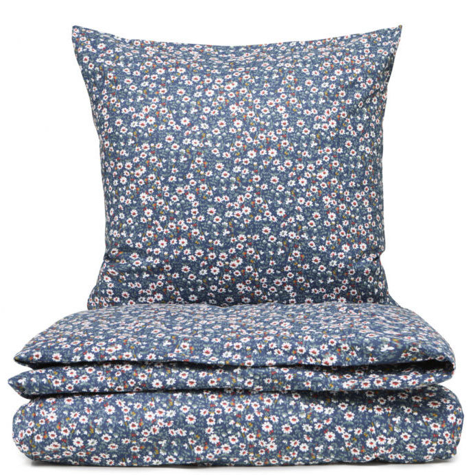 Seingjarklæði Fie Flannel Dark Blue 140 x 200 cm