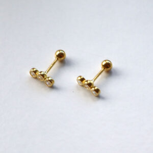 Dina 3 Piercing Oyraringar Gylt Silvur