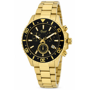 Chronograph Harra Ur 1486DS Gylt Stál Black við Leinkjureim