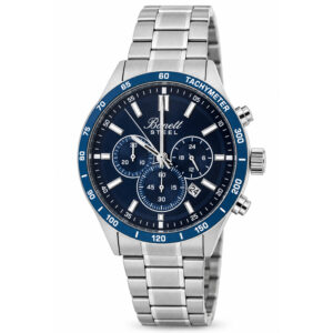 Chronograph Harraur 1518B Stál Blue við Leinkjureim