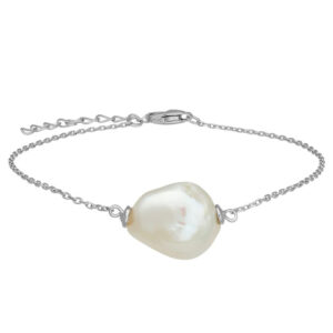 BAROQUE52 Feskvatnsperlu Armband Silvur