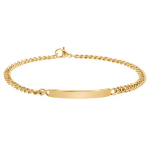 Plate Slim Armband Gylt Stál