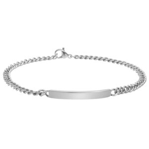 Plate Slim Armband Stál