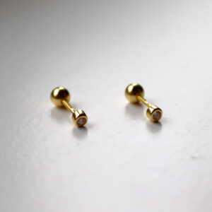 Eila Bezel Ball Oyraringar Gylt Silvur