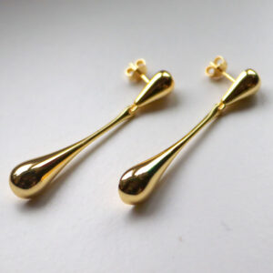 Shiny New Big Drop Oyraringar Gylt Silvur