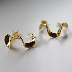 Slim Rhumba Medium Hoops Oyraringar Gylt Silvur