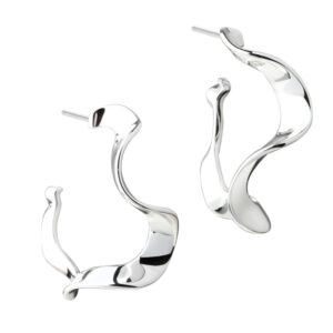 Slim Rhumba Large Hoops Silvur