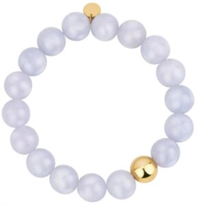 Purple Perluarmband Gylt Stál