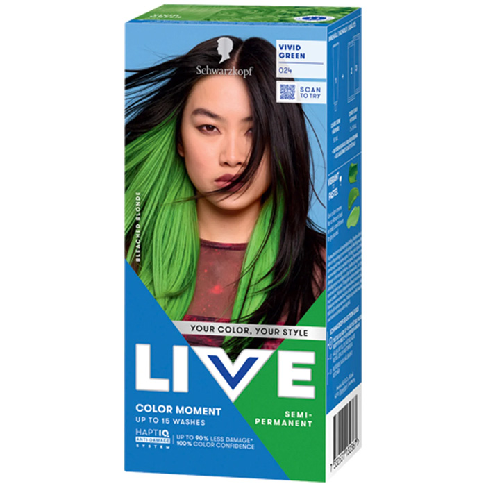 LIVE Colour Moment Hárliting 024 Vivid Green