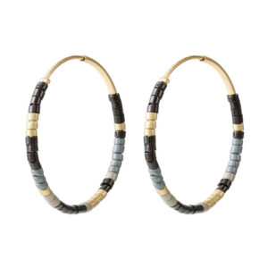 Alison Hoops Oyraringar Black Gylt