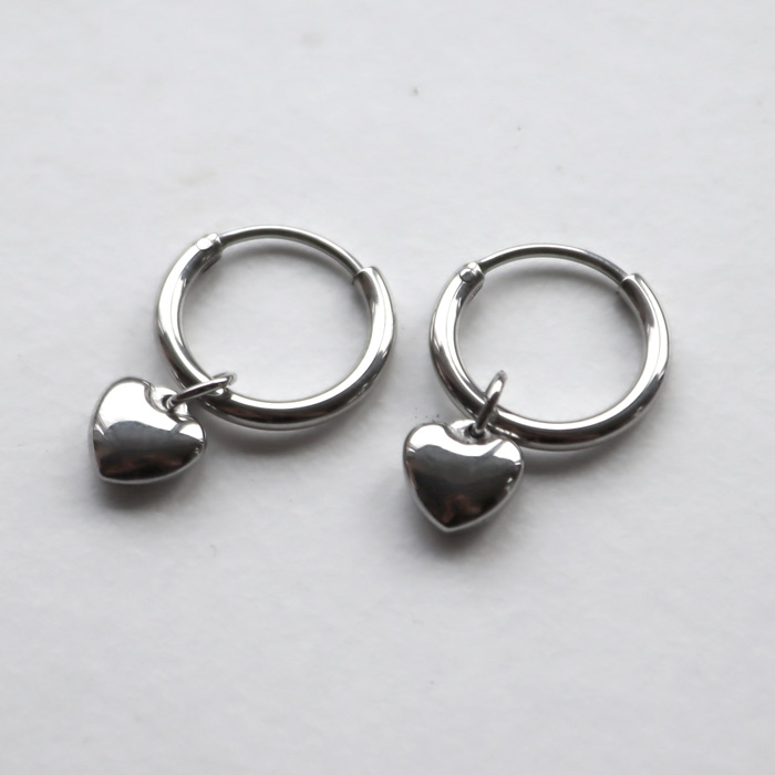 Silk Heart Pendant Oyraringar Stál