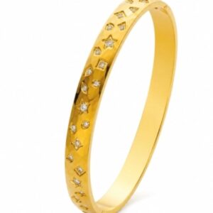 Stellar Star Bangle Armringur Gylt Stál